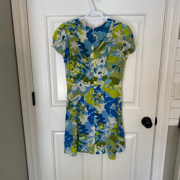 Reformation x camille Rowe Nevada Floral Mini Dress blue green 33779 - Picture 7 of 11